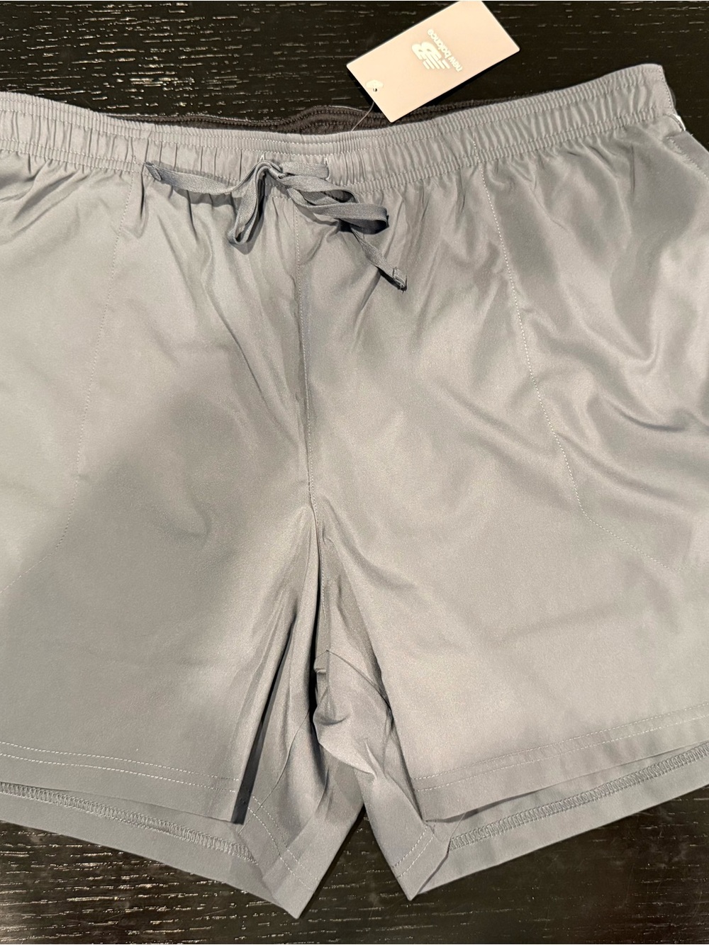 New Balance Light Gray Men's Athletic Drawstring Shorts